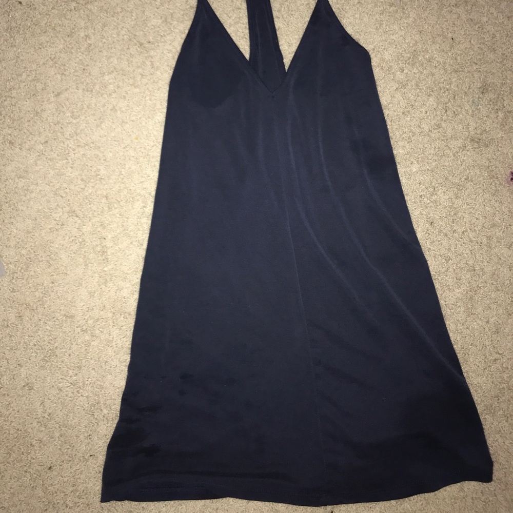 Silence and noise navy blue dress.